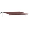 Auvent manuel rétractable avec LED marron 450x300 cm 510556510556