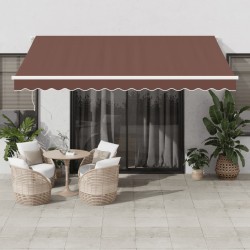 Auvent rétractable automatique marron 400x350 cm 510557510557