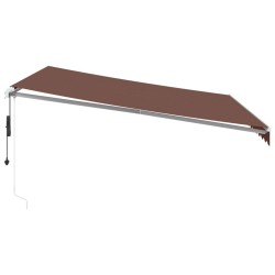 Auvent rétractable automatique marron 400x350 cm 510557510557