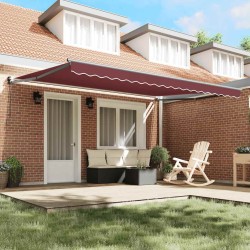 Auvent manuel rétractable bordeaux 450x300 cm 510558510558