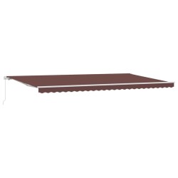 Auvent manuel rétractable marron 500x300 cm 510561510561