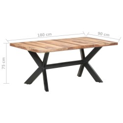 Table de salle à manger 180x90x75 cm Bois avec finition miel 510563510563