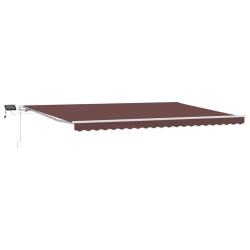Auvent manuel rétractable avec LED marron 500x300 cm 510567510567