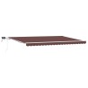 Auvent manuel rétractable avec LED marron 500x300 cm 510567510567