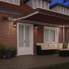 Auvent manuel rétractable avec LED marron 500x300 cm 510567510567