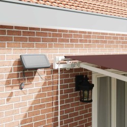 Auvent manuel rétractable avec LED marron 500x300 cm 510567510567