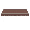 Auvent manuel rétractable avec LED marron 350x250 cm 510570510570