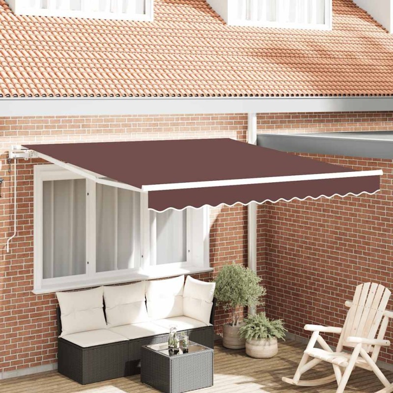 Auvent rétractable automatique marron 300x250 cm 510571510571