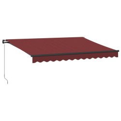 Auvent manuel rétractable avec LED bordeaux 350x250 cm 510573510573