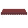 Auvent manuel rétractable avec LED bordeaux 350x250 cm 510573510573
