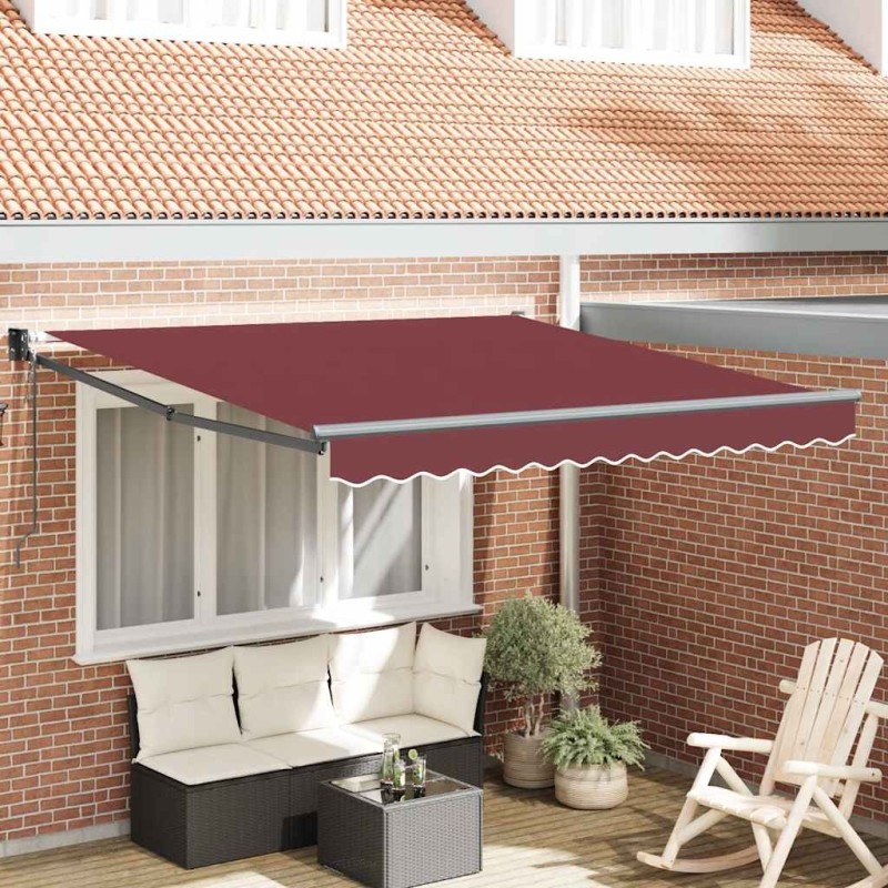Auvent rétractable automatique bordeaux 300x250 cm 510575510575