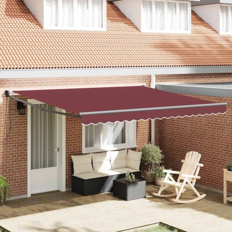 Auvent rétractable automatique bordeaux 400x300 cm 510576510576
