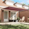 Auvent rétractable automatique bordeaux 400x300 cm 510576510576
