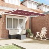 Auvent rétractable automatique bordeaux 300x250 cm 510577510577