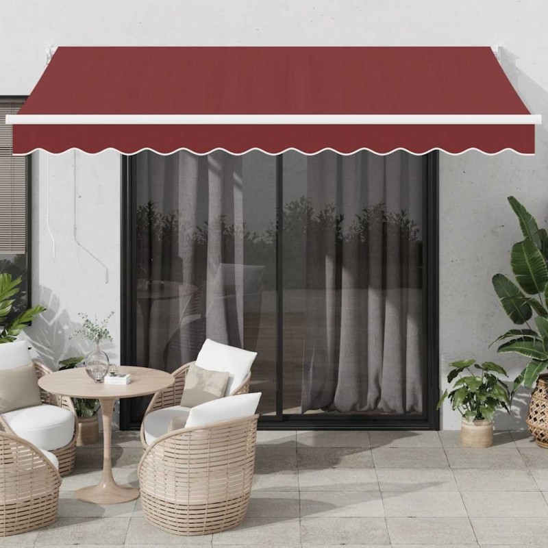 Auvent rétractable automatique bordeaux 350x250 cm 510578510578