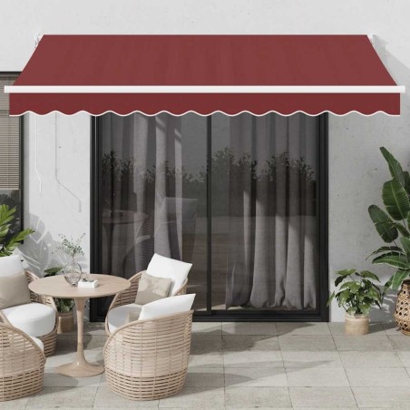 Auvent rétractable automatique bordeaux 350x250 cm 510578510578