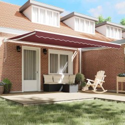 Auvent rétractable automatique bordeaux 450x300 cm 510579510579