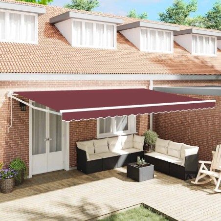 Auvent rétractable automatique bordeaux 500x300 cm 510580510580