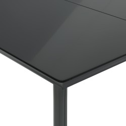 Ensemble à manger de jardin coussins 5pcs Noir Résine tressée 510585510585