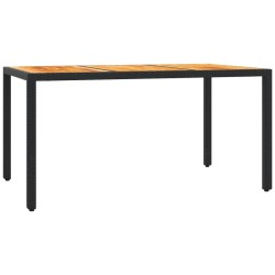Ensemble à manger de jardin coussins 5pcs Noir Résine tressée 510592510592