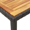 Ensemble à manger de jardin coussins 5pcs Noir Résine tressée 510592510592
