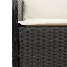 Ensemble à manger de jardin coussins 5pcs Noir Résine tressée 510599510599