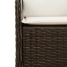 Ensemble à manger de jardin 5 pcs et coussins marron poly rotin 510601510601