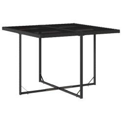 Ensemble à manger de jardin 9pcs coussins noir résine tressée 510610510610