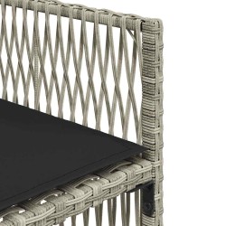 Ensemble à manger de jardin et coussins 5 pcs gris clair rotin 510612510612