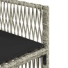 Ensemble à manger de jardin et coussins 5 pcs gris clair rotin 510612510612