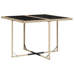 Ensemble à manger de jardin et coussins 9 pcs beige Poly rotin 510616510616
