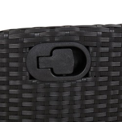 Ensemble à manger de jardin avec coussins 3 pcs Noir 510624510624