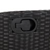 Ensemble à manger de jardin avec coussins 3 pcs Noir 510624510624