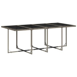 Ensemble à manger de jardin 9 pcs coussins gris résine tressée 510628510628
