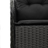 Ensemble à manger de jardin avec coussins 3 pcs Noir 510634510634