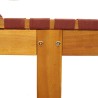 Chaises longues avec table rouge bois d'acacia solide et tissu 510636510636