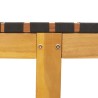Chaises longues lot de 2 avec table noir bois massif d'acacia 510640510640