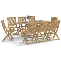 Chaises de jardin pliantes lot de 8 54x61x88 cm bois d'acacia 510641510641