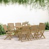 Chaises de jardin pliantes lot de 8 54x61x88 cm bois d'acacia 510641510641