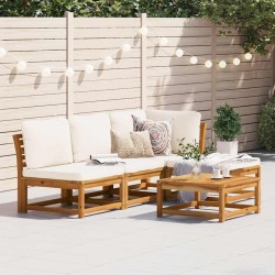 Salon de jardin avec coussins 5 pcs Bois d'acacia solide 510649510649