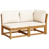 Salon de jardin avec coussins 5 pcs Bois d'acacia solide 510649510649
