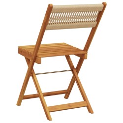 Chaises de jardin pliantes lot de 8 beige bois d'acacia massif 510650510650