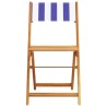 Chaises de jardin pliantes lot de 8 tissu et bois massif 510652510652