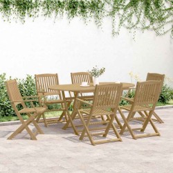 Chaises de jardin pliantes lot de 6 54x61x88 cm bois d'acacia 510656510656