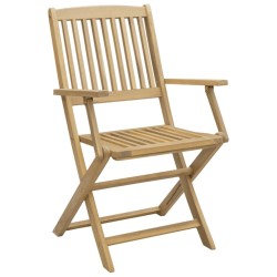 Chaises de jardin pliantes lot de 6 54x61x88 cm bois d'acacia 510656510656