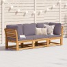 Salon de jardin 3 pcs avec coussins bois massif d'acacia 510658510658