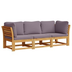 Salon de jardin 3 pcs avec coussins bois massif d'acacia 510658510658