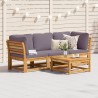 Salon de jardin 3 pcs avec coussins bois massif d'acacia 510658510658