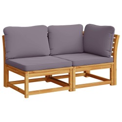 Salon de jardin 3 pcs avec coussins bois massif d'acacia 510658510658