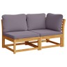 Salon de jardin 3 pcs avec coussins bois massif d'acacia 510658510658